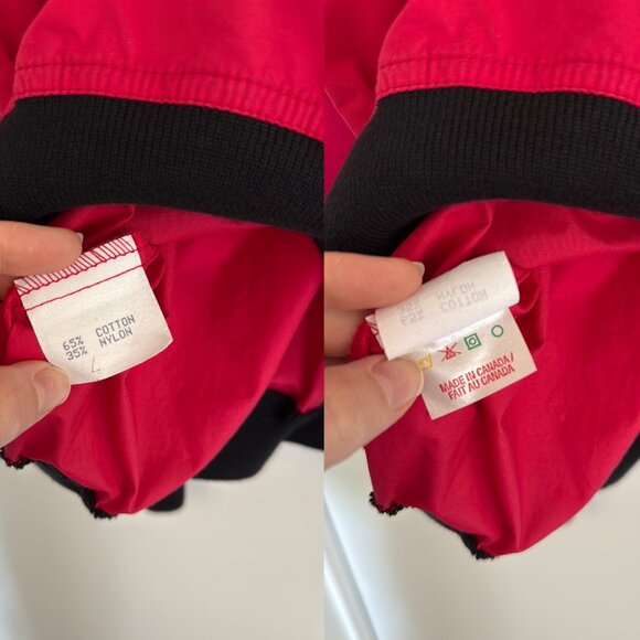Vintage Windbreaker Men L Red Black 90s Golf Pullover Jacket Logo Winnipeg - Picture 13 of 15